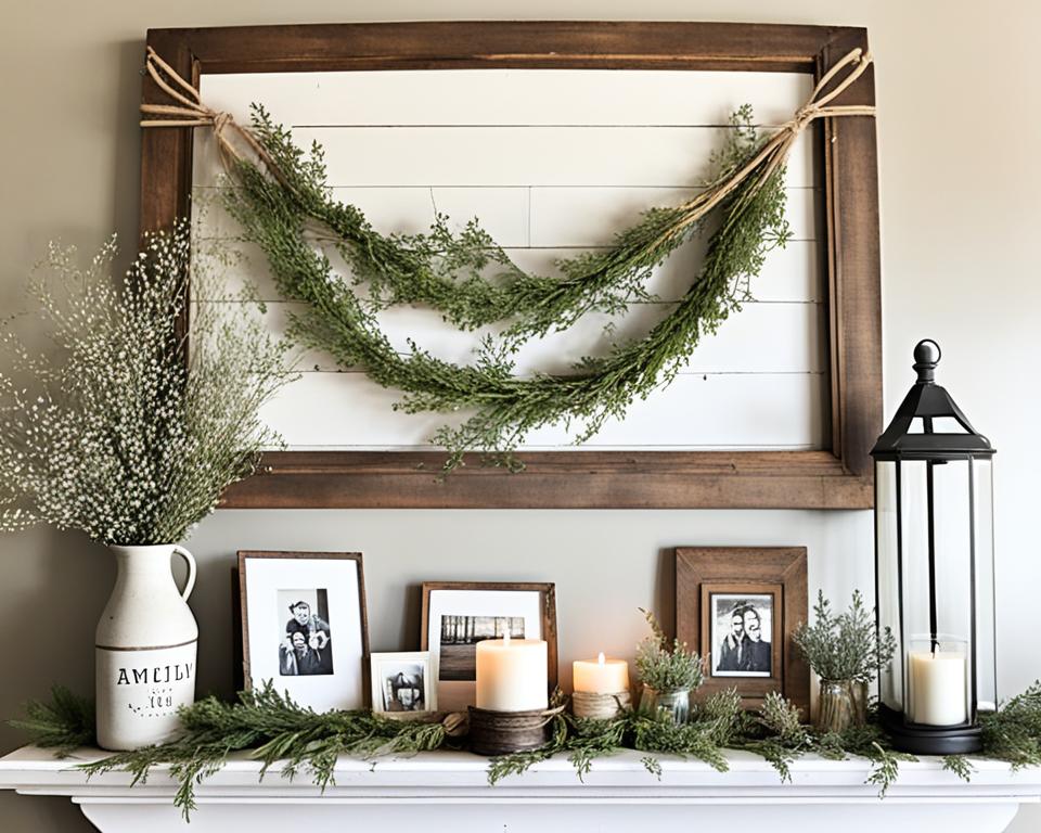 Farmhouse mantel decor ideas