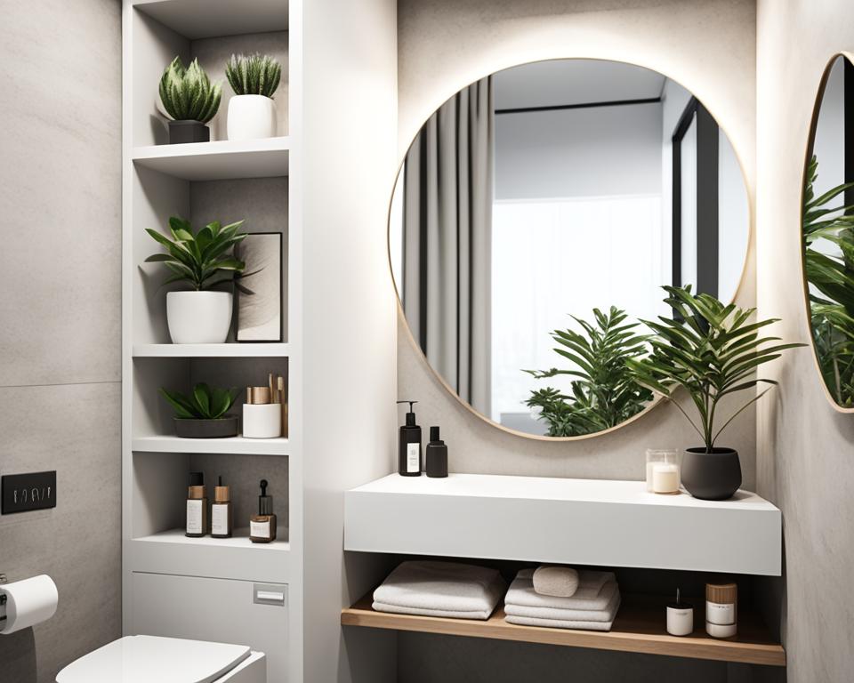 petite bathroom organization