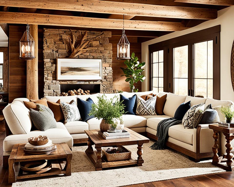 rustic wood accents