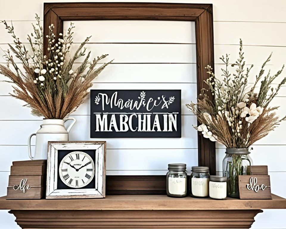 shiplap mantel decorations