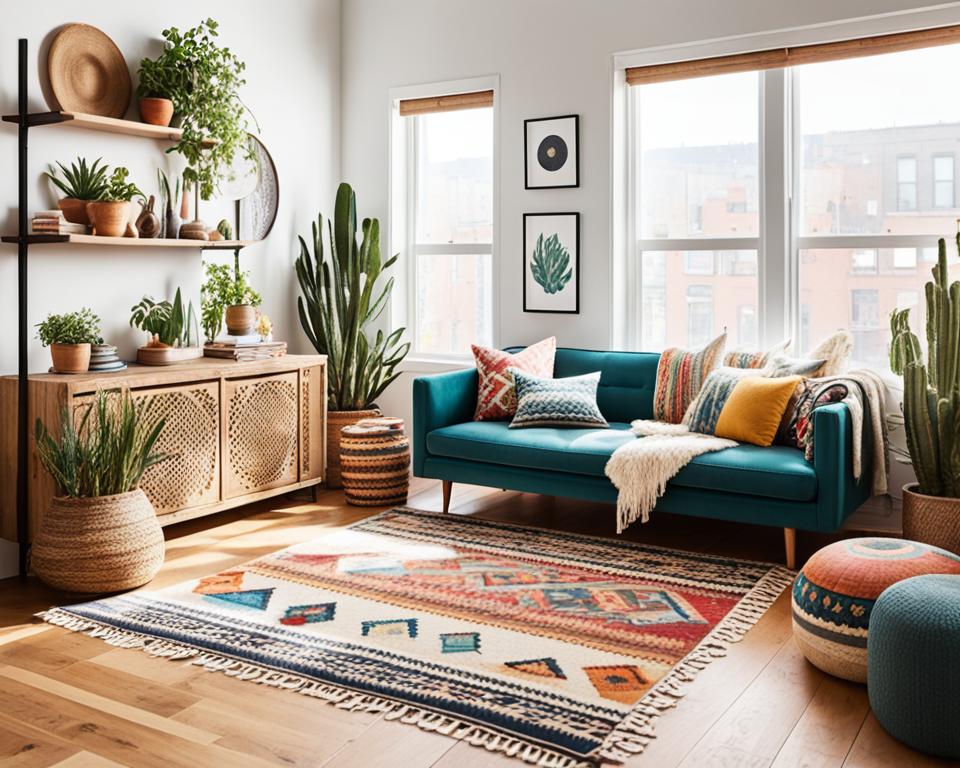 bohemian chic living room